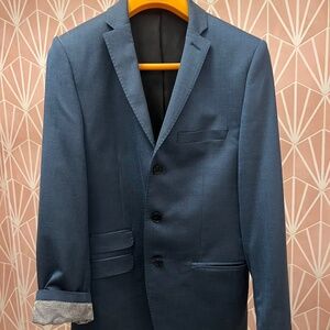 Ben Sherman Blue Suit with Tapered Pants